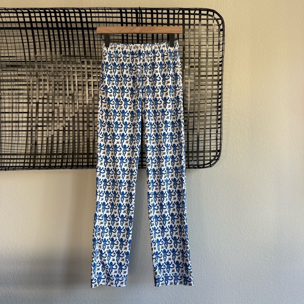 Roller Rabbit Blue and White Pajama Pants